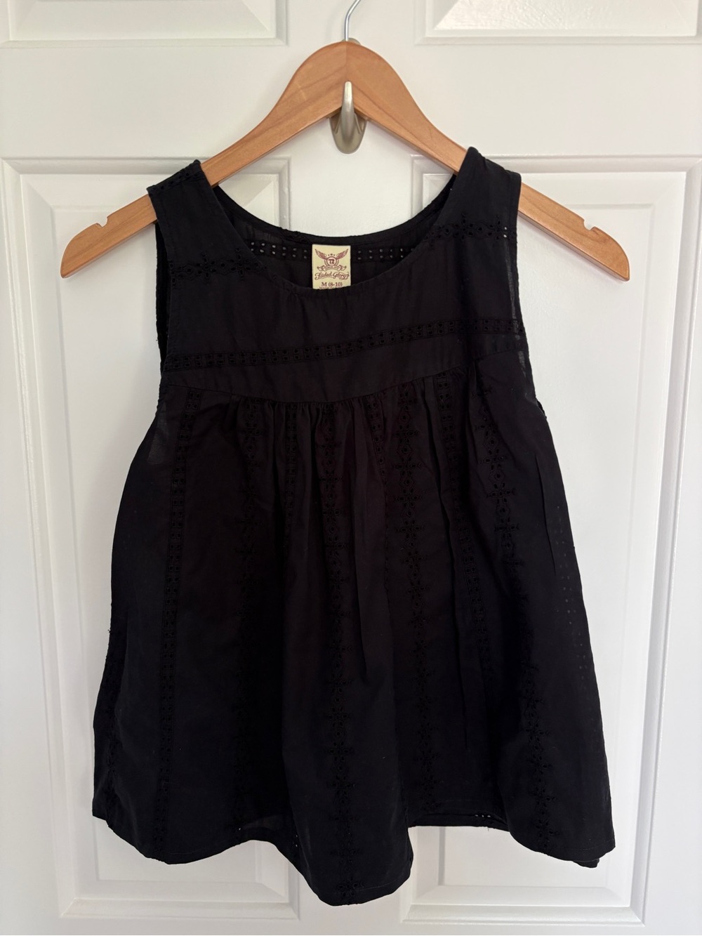 Faded Glory M Navy Eyelet Sleeveless Tank Top 100% Cotton